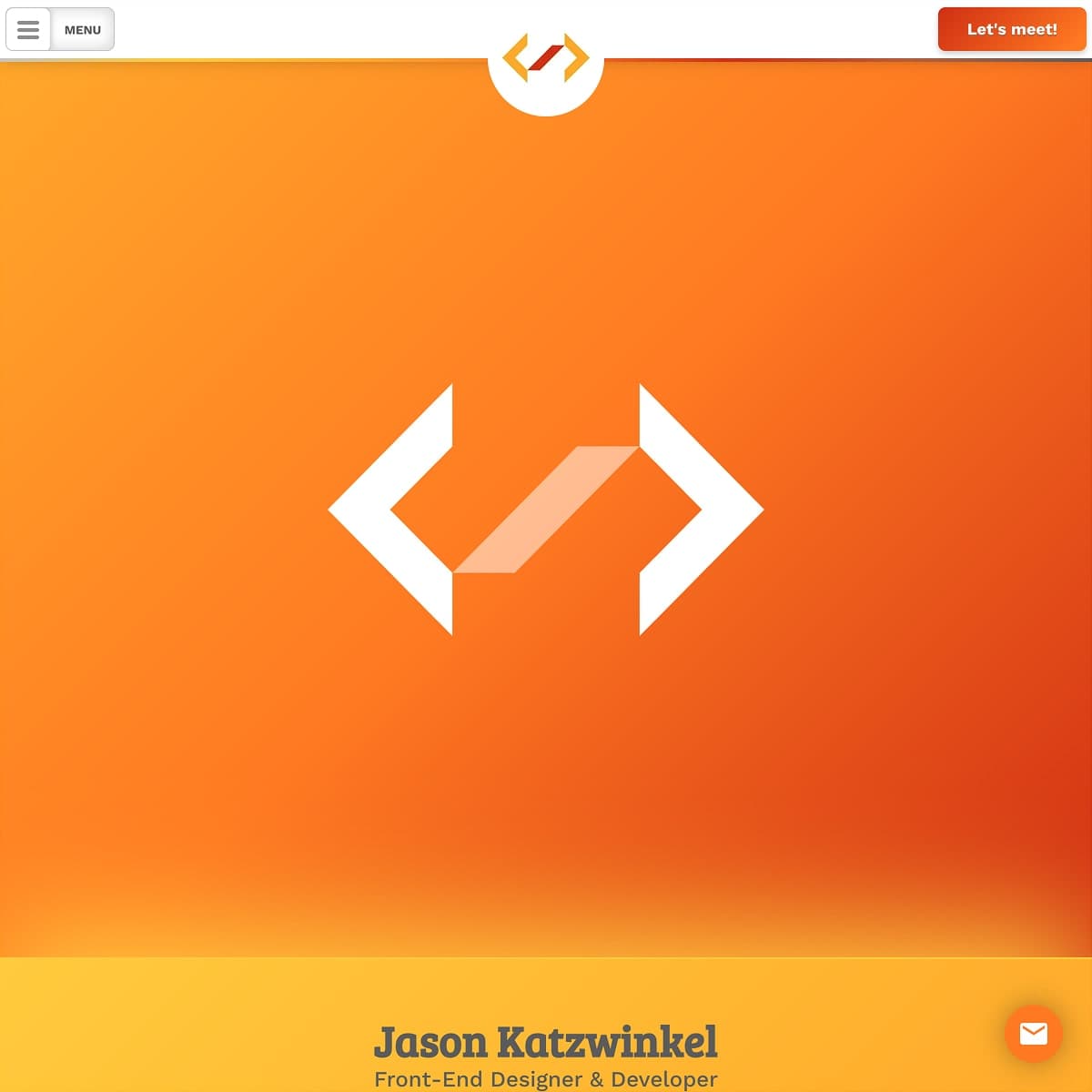 A screenshot of the top of the home page for this very site.